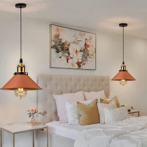 Brown Pendant Light Industrial Farmhouse Vintage Hanging Ceiling Lamp Fixtures for Kitchen Island Barn Dining Room 1