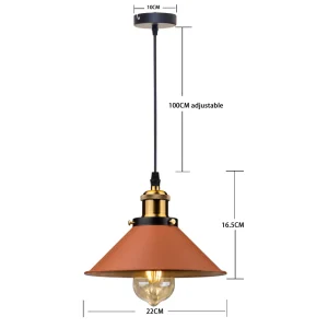 Brown Pendant Light Industrial Farmhouse Vintage Hanging Ceiling Lamp Fixtures for Kitchen Island Barn Dining Room 5