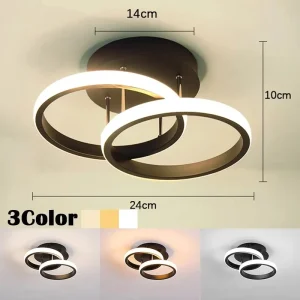 Household LED Chandelier Three Colors Lamp Modern Style Ceiling Lamp Bedroom Light Surface Installation AC 220V 5