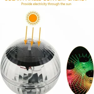 Led Solar Floating Lamp Swimming Pool Ball Solar Panel Powered Pond Drift Waterproof Glow Show Disco 3