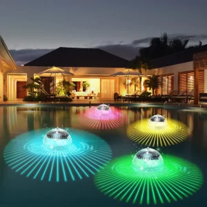 Led Solar Floating Lamp Swimming Pool Ball Solar Panel Powered Pond Drift Waterproof Glow Show Disco