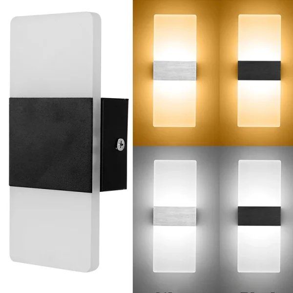 Led Wall Light Up Down Cube Indoor Outdoor Sconce Lighting Lamp Fixture Decor 1