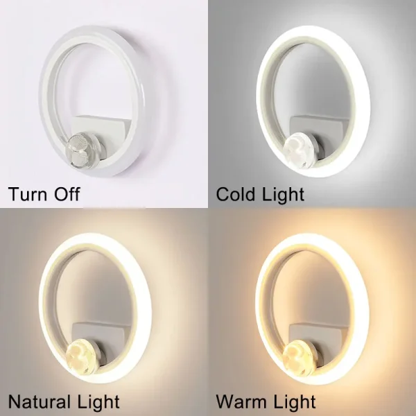 Led Wall Lights Modern Indoor Decorate Vanity Lamp Acrylic Home Lighting Bedroom Living Room Aisle Dressing 4