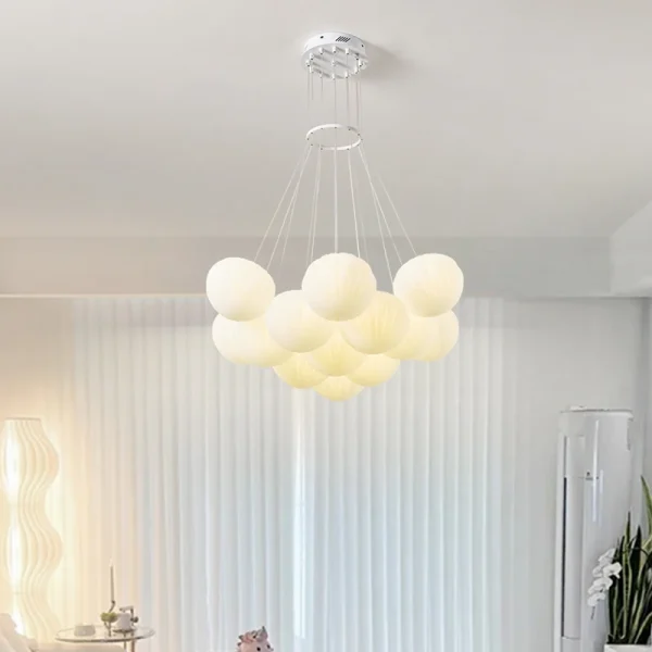 Living Room Chandelier Lnternet Celebrity Cream Wind Nordic Creative Bubble Ball Bedroom Dining Room Simple Modern 3