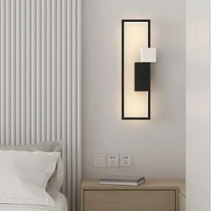 Modern simple long square bedside wall lamp corridor corridor porch wall lamp net red bedroom living 2