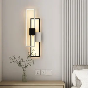 Modern simple long square bedside wall lamp corridor corridor porch wall lamp net red bedroom living