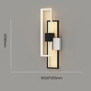 Modern simple long square bedside wall lamp corridor corridor porch wall lamp net red bedroom living 4