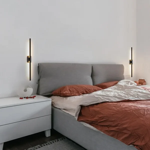 Nordic minimalist long Strip wall light luxury living room background wall bedroom bedside hotel corridor LED 3