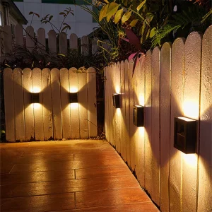 Outdoor Solar Wall Lamp LED Solar Wall Washer Light Waterproof Up and Down Luminous Lighting For
