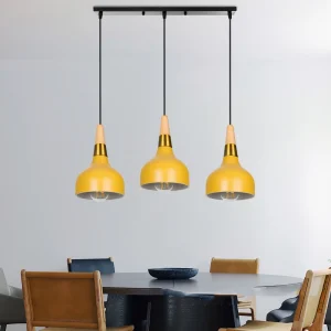 Pendant Light Wood Ceiling Hanging Lamp Modern Matte Black Pendant Lighting for Kitchen Island Dining Room 1