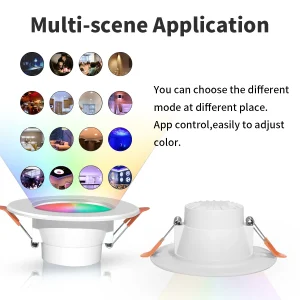 RGB Tuya LED Downlight Dimmable Spotlights Bluetooth Smart Ceiling Lamp Recessed Lights Smart Life Smart Home 1