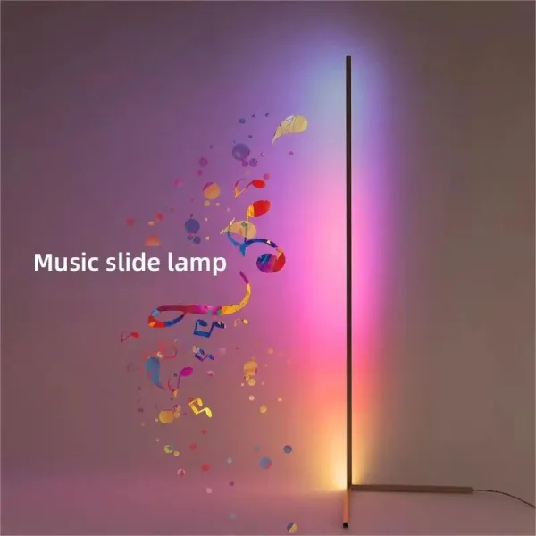 Smart RGB Dream Color Floor Lamp with Music Sync Modern 16 Million Color Changing Standing Mood