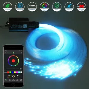 app fiber lamp SMALL DC12V 6W RGBW Car RooM Star Lights LED Optic star ceiling Light