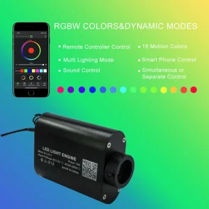 app fiber lamp SMALL DC12V 6W RGBW Car RooM Star Lights LED Optic star ceiling Light 4