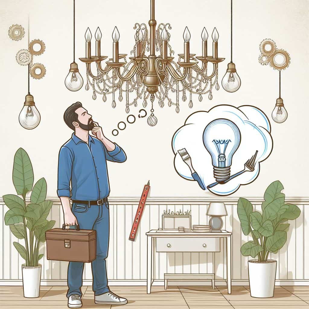 How To Hang A Chandelier With A Side Light Fixture?