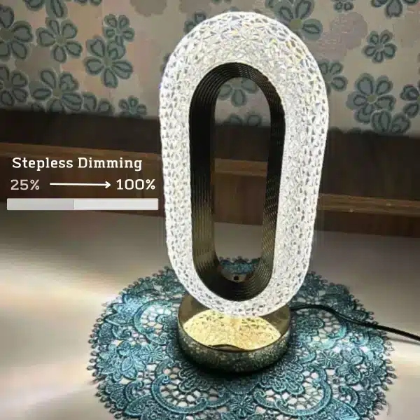 Modern Luxury Oval Usb Rechargeable Crystal Table Lamp Living Room Bedroom Bedside Creative Decoration Atmosphere Night 2