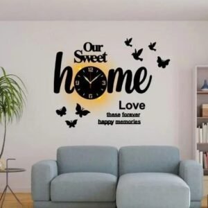 Our Sweet Home 3d Wooden Wall Clock 1