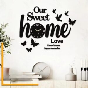 Our Sweet Home 3d Wooden Wall Clock 2