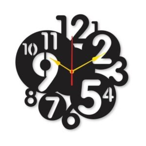 Small To Big Digit Dial 12x12 Wall Clock I Wall Clocks For Bedroom I Quartz Watch Diy Design Black Color 2