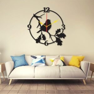 Spparow Dial 12x12 Wall Clock I Wall Clocks For Bedroom I Quartz Watch Diy Design Black Color 1